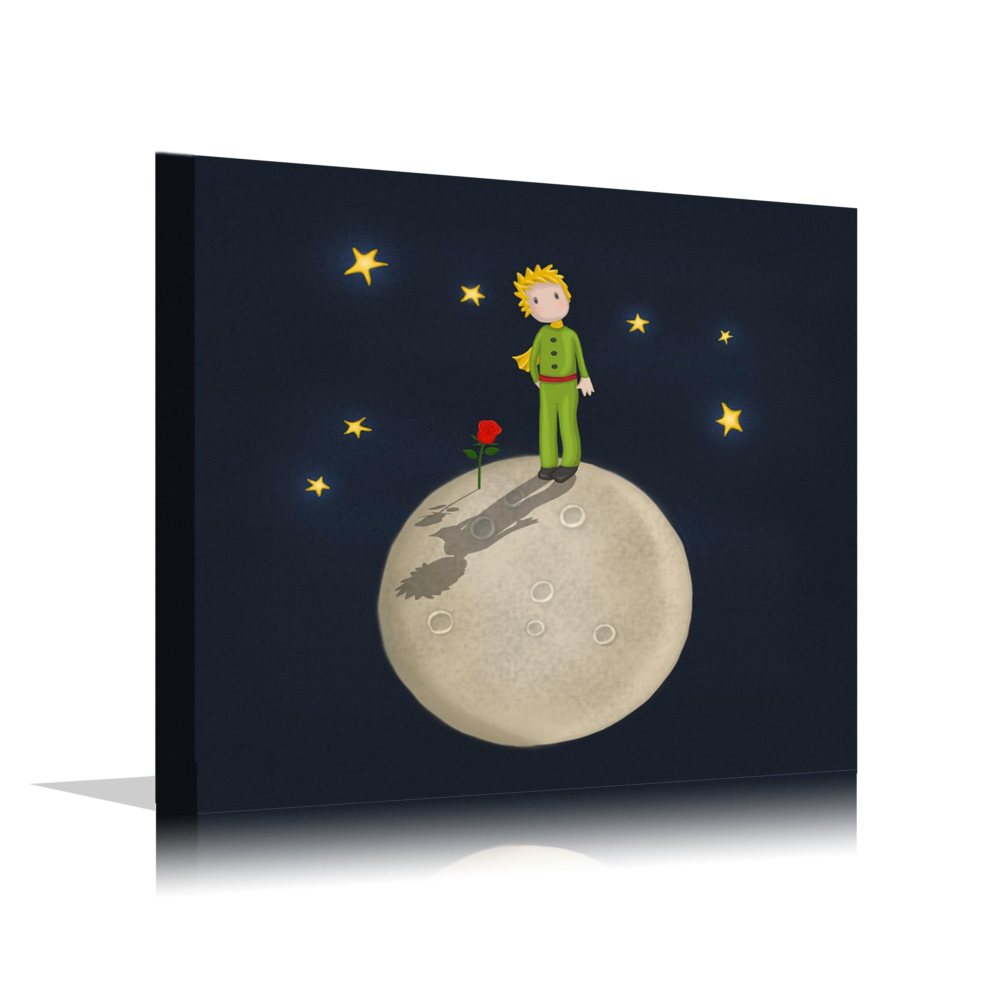 Hand Painted Le Petit Prince Anime Prints Oil Painting On Canvas For Living Room Wall Decor