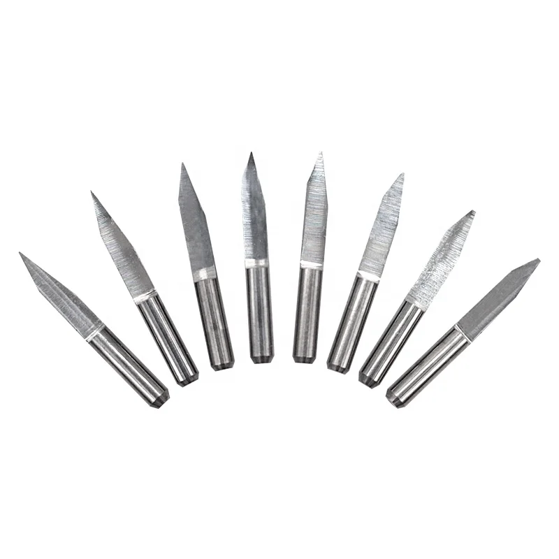 3.175mm milling cutter bit tungsten carbide CNC router bits tools knife 10 degree to 90 degree V Shape