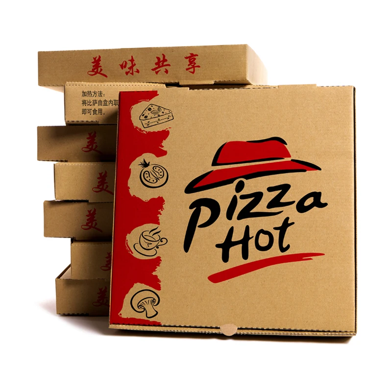 Hot sale custom color printed pizza packing box with logo design
