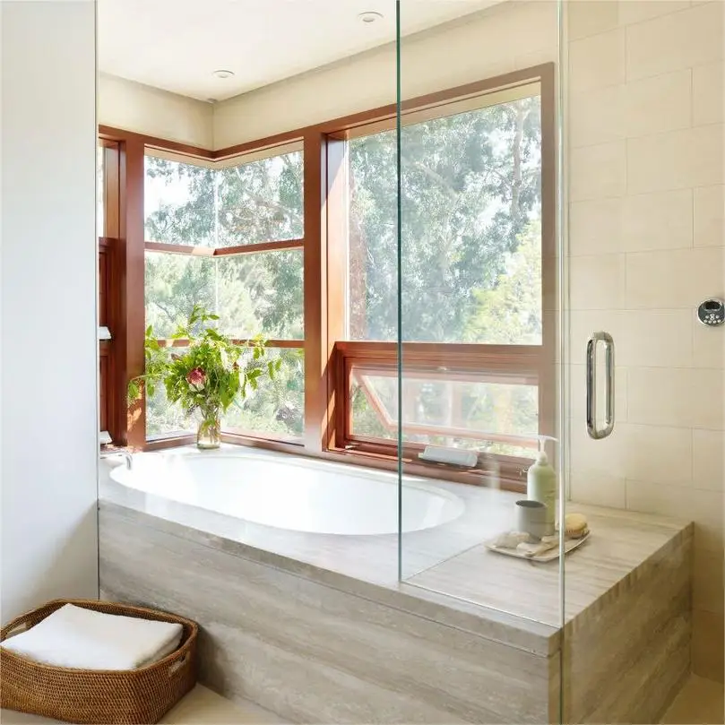 US Style Customized Colour Aluminum Casement Windows Modern Single Double Awnings Easy Installation Outdoor Soundproof Folding