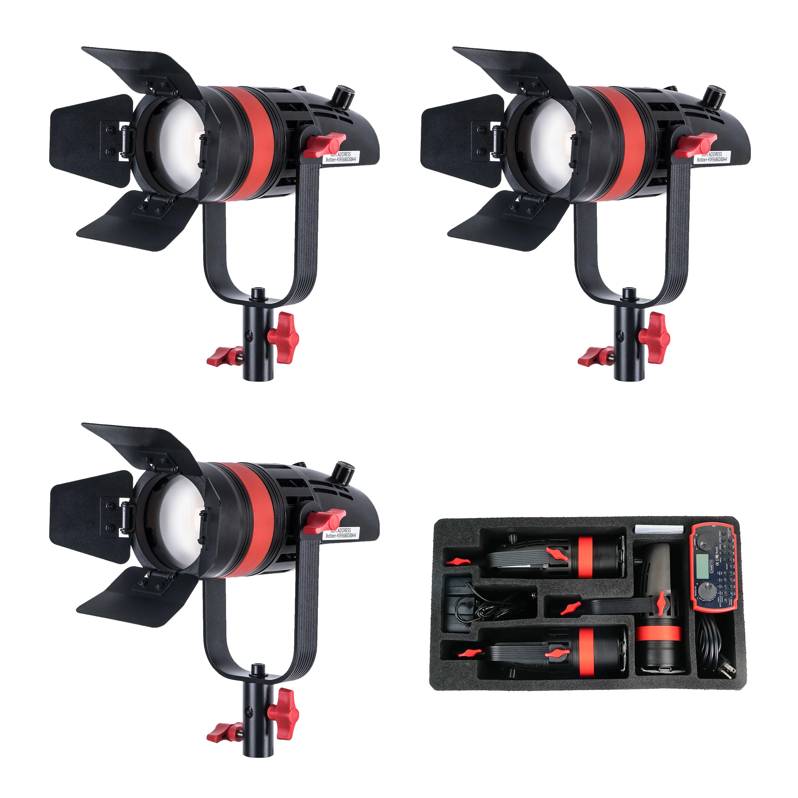 CAME-TV Travel Kits Boltzen 55w MK II High Output  Batteries Operated Fresnel Focusable LED video light Bi-Color With Bag