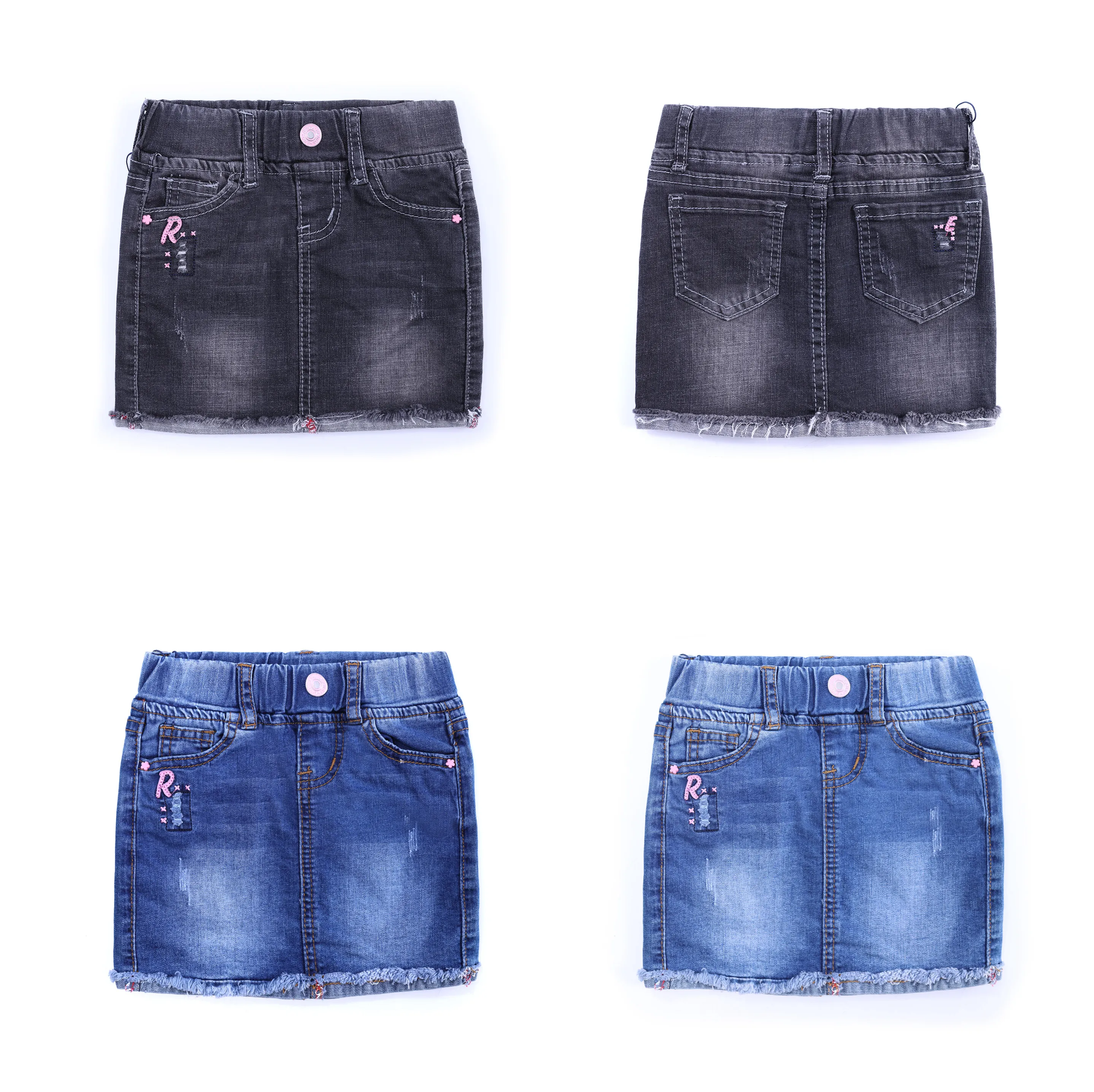 wholesale Casual toddler baby Summer Button children Clothing  girls Short Mini Denim Jeans Skirts