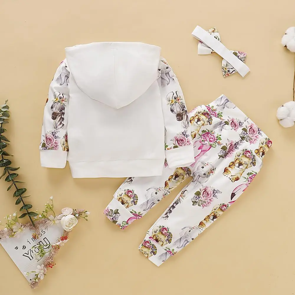 
Boys and girls white floral summer clothing kids wears children clothes set with bowtie 