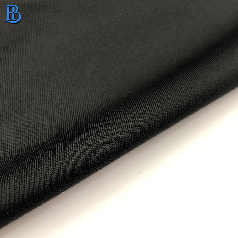 New fashion hot sell plain dyed stretch polyester tricot brushed fabric