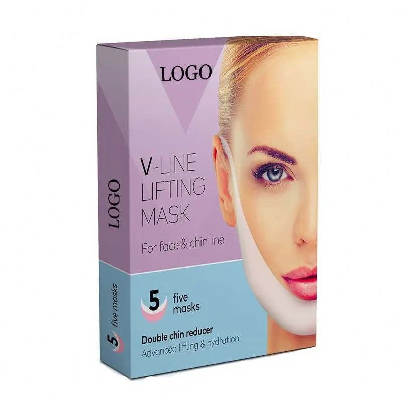 V line face mask double chin reducer patch miracle v shape lifting slimming hydrogel face mask