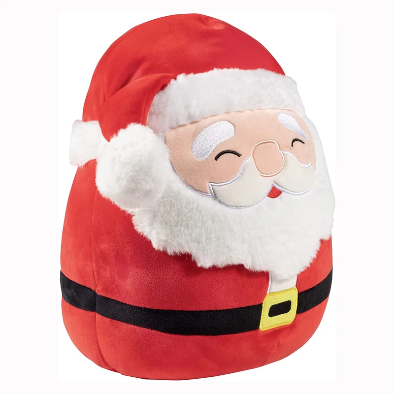Custom 12 inches Cute and Soft Fabric Santa Claus Doll Holiday Plush Stuffed Toy Gift For Kids