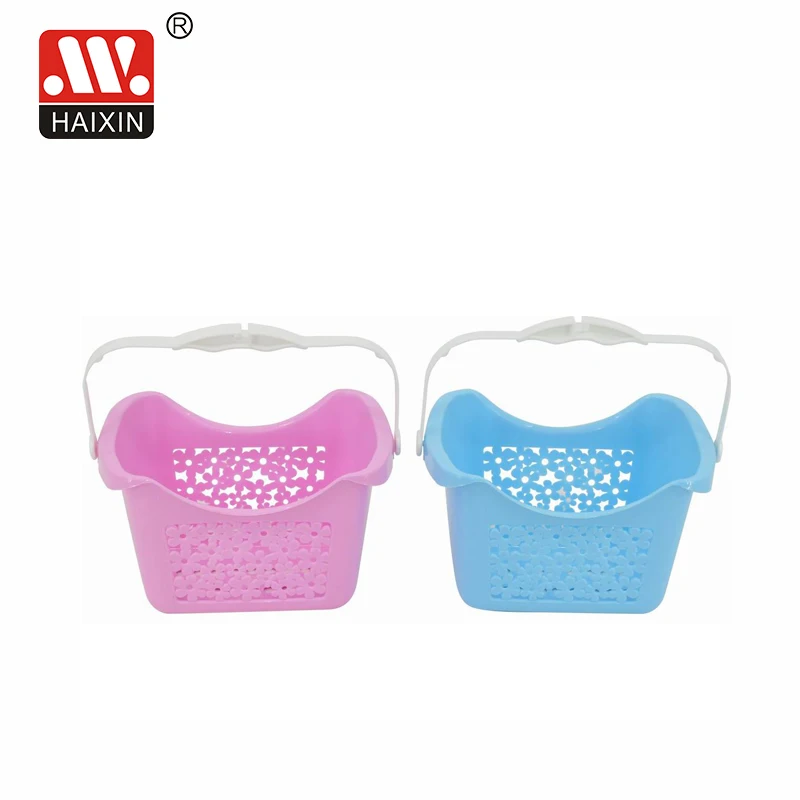 Haixing Wholesale Plastic Durable Pp Hollow Storage Basket With Handle For Home Use