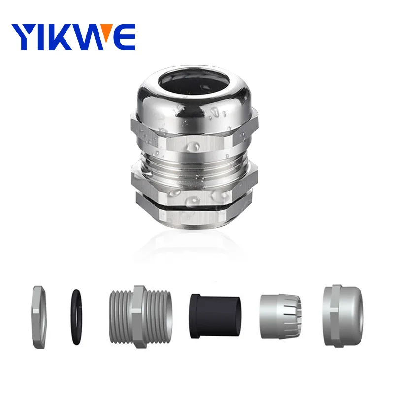 M12 PG7-63 SS304 Stainless Steel Cable Gland Metal Gland