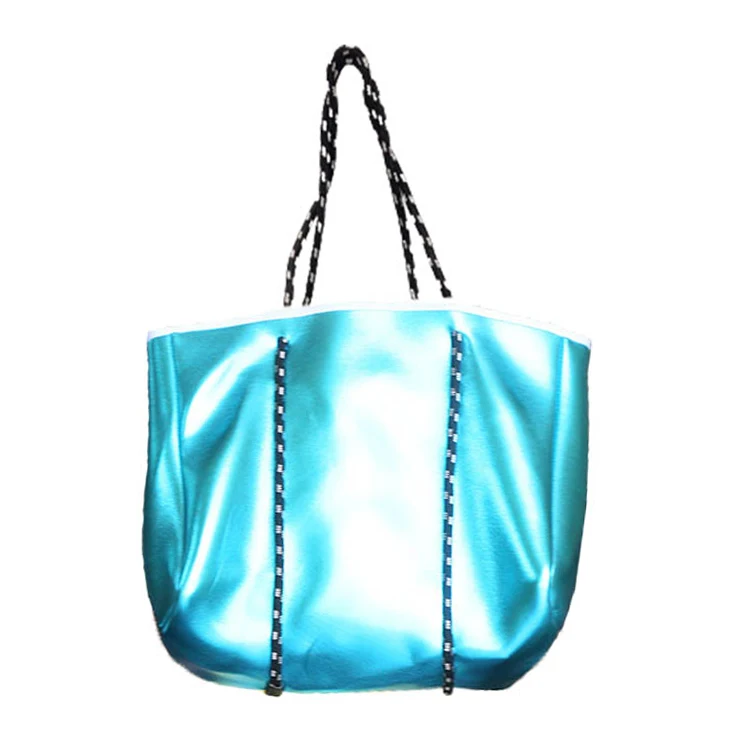 Custom Large capacity Neoprene waterproof Beach Tote bags Shopping Bag luxury Women handbag