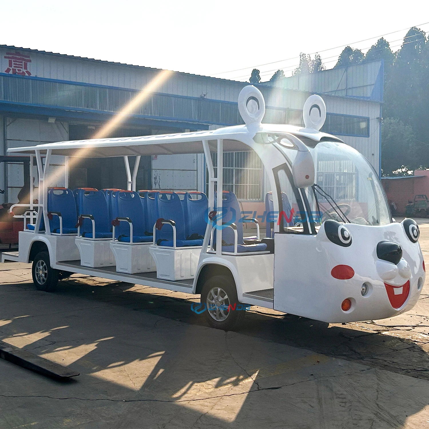 New Sightseeing Bus Arrival 17 Seaters Mini Vehicle Tourist Attractions Car Sightseeing Electric Shuttle Bus