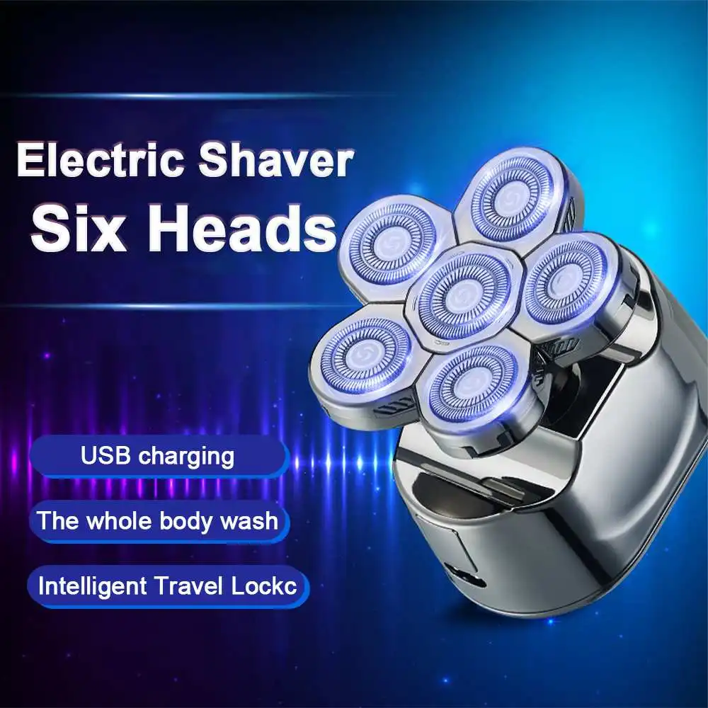 
2021 Amazon Hot 6 In 1 Waterproof Household Salon Men Electric Professional Clippers Hair Trimmer 