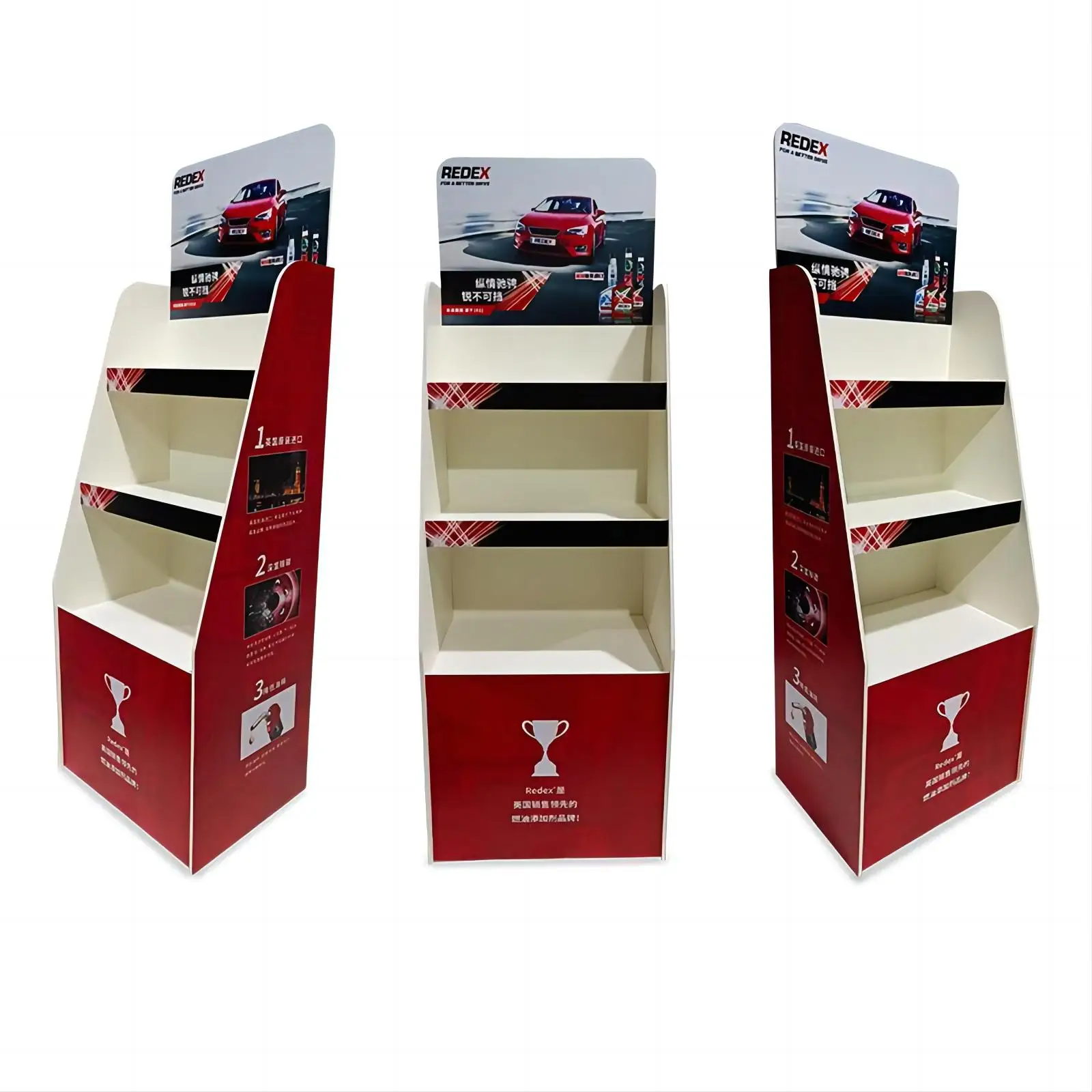 Стеллаж с логотипом из гофрированного картона