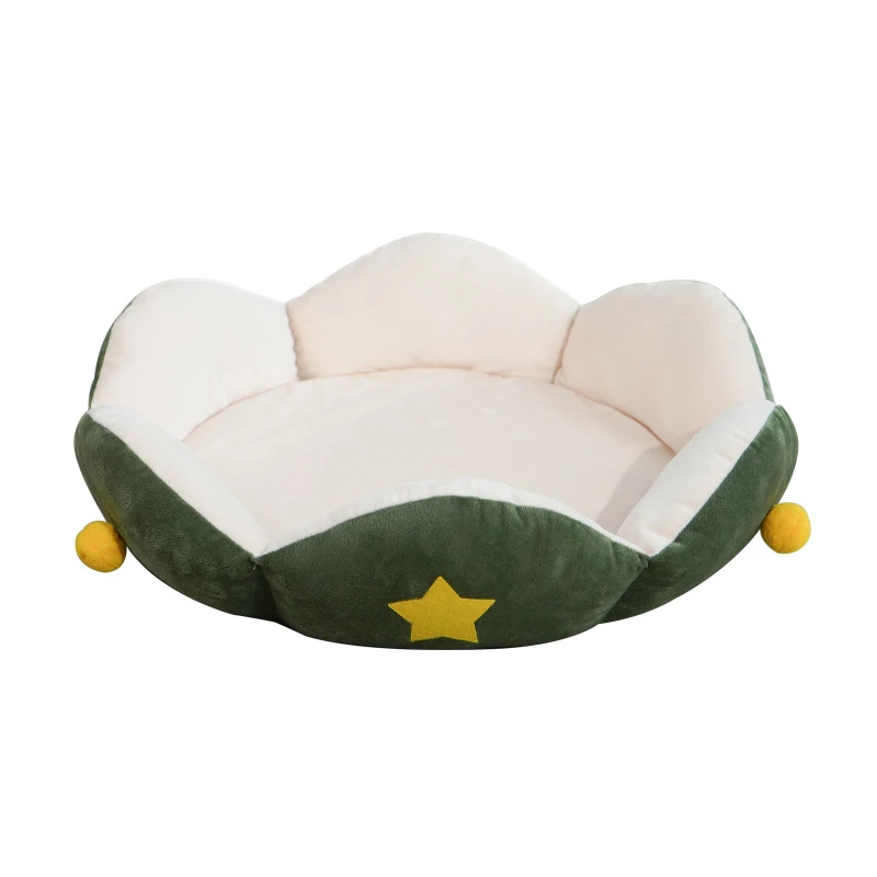 Relaxlines Dropshipping portable pet cage Calming Pet Bed Flower Crochet Cat Beds