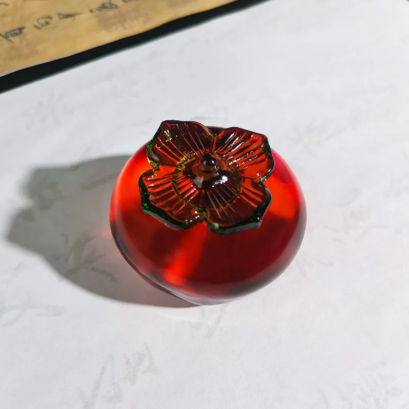 Honor of Crystal Exquisite Crystal Pumpkin Figurine Glass Crystal Paperweight Pumpkin Art Craft Decor