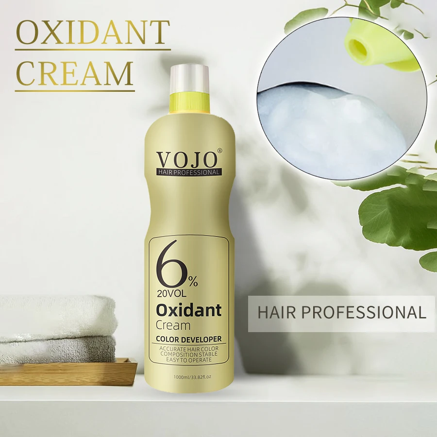 VOJO Wholesale OEM ODM 1000ml Hair Developer 6% 9% 12% Hair Peroxide Cream for Hair Color