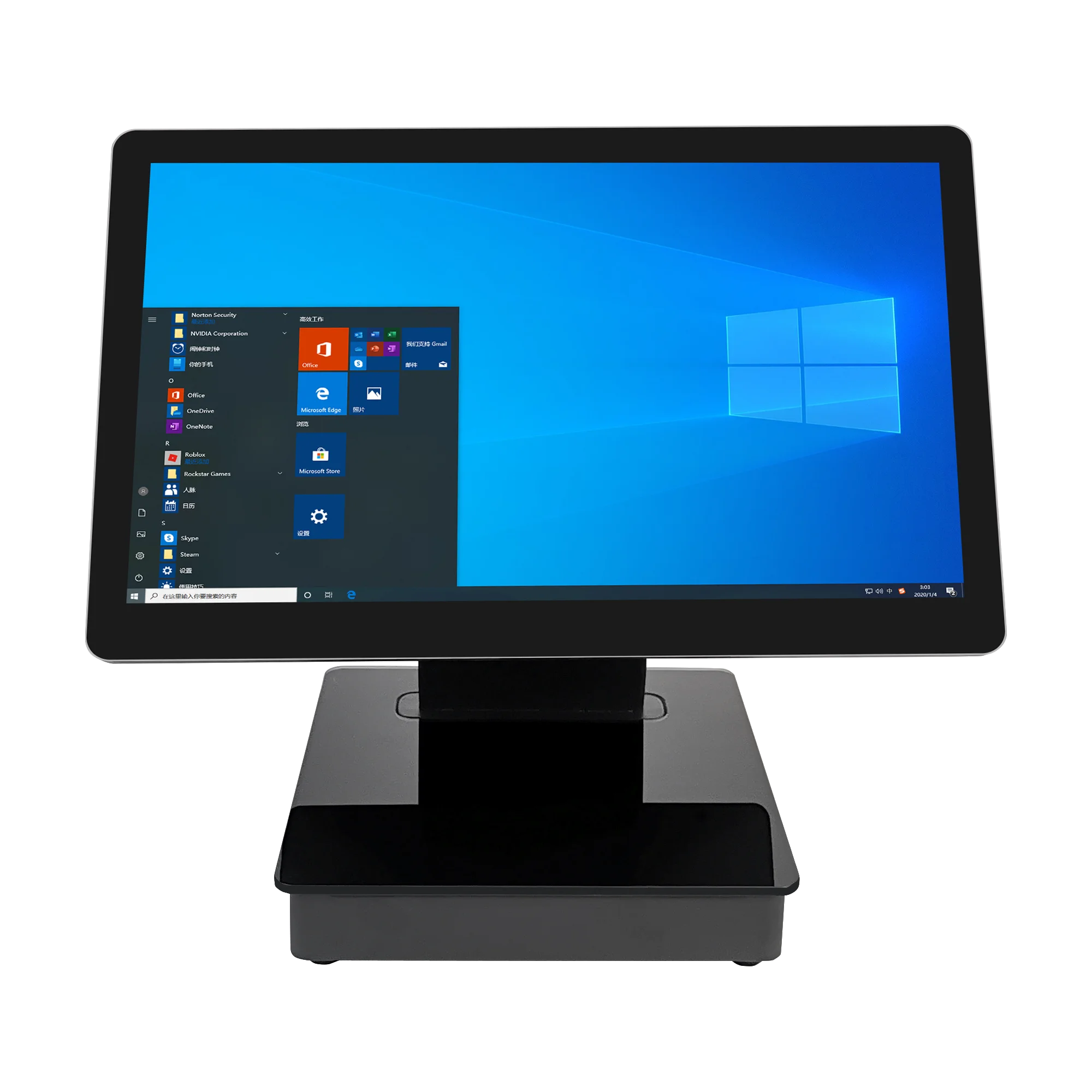 15.6 Dual Screen POS System All in One Window/Android POS Cash Register with Capacitive Touch Screen