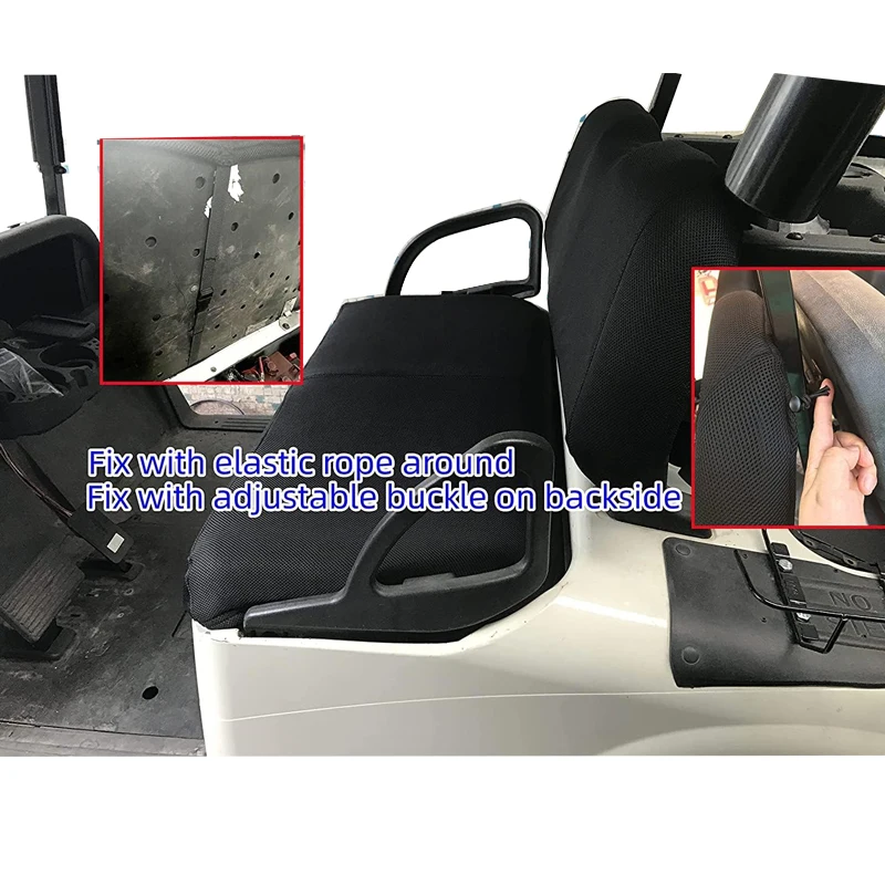Golf Cart Polyester Mesh Seat Cover Breathable Bench Cover for EZGO TXT Club Car DS (Black(Seat+Seat Back Cover))
