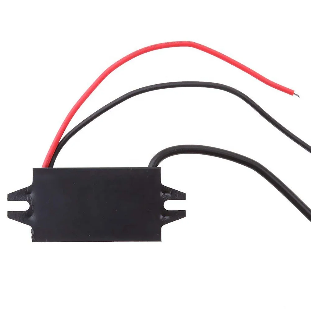 DC to DC Converters 12V to 5V 3A 15W Step Down Buck Module 8-20V to 5V for Car Charger with 5.5*2.1mm DC Plug Cable