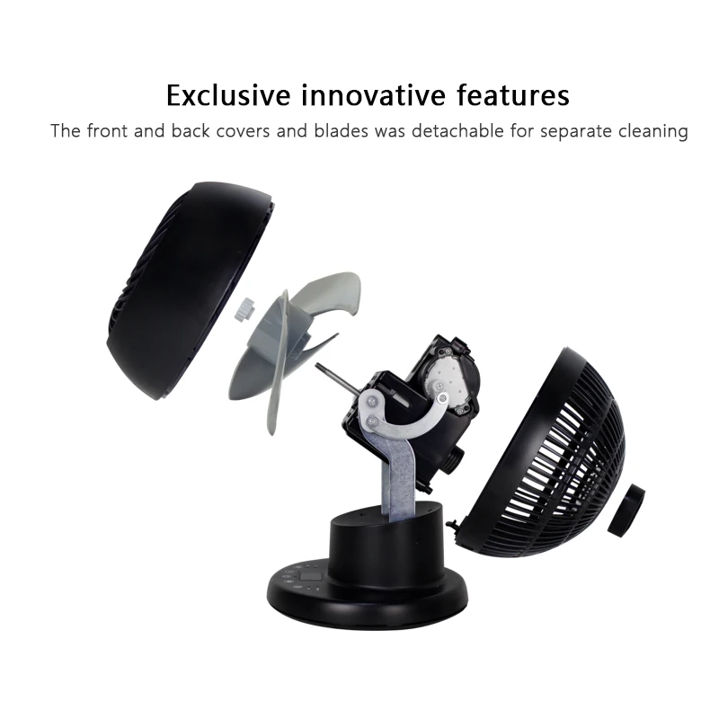 Household custom 23w home office bedroom dc no battery mini desk and table plastic fan circulator