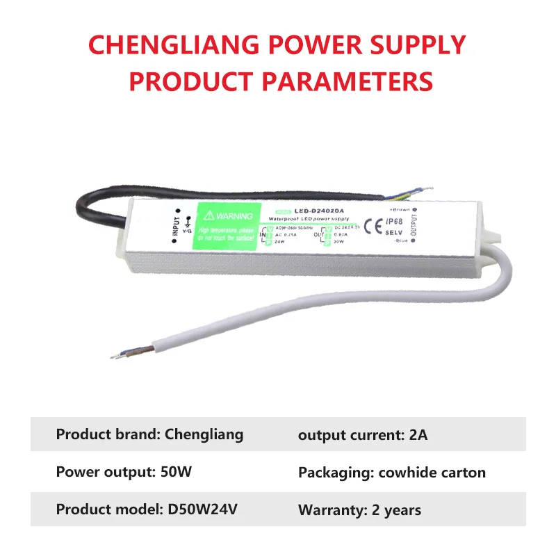 Factory Supplier App ip68 Ac100-260V Uont 24v/2A-8.33A 12W-100W LED Driver Transformer Lighting Driver Switching Power Supply