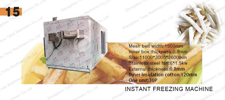 fully automatic 500kg/h frozen french fries production line