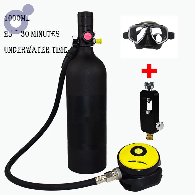 1L 300PSI  Scuba Air Oxygen Diving Tank Cylinder With hand pump