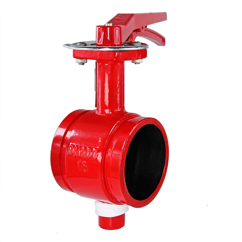 Cast iron clamp type ss disc   epdm sealing ring 150lb JIS10K Fire ferrul clamp handle butterfly valve