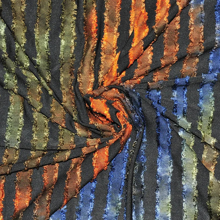 Итальянские вязаные и окрашенные жаккардовые женские модные ткани