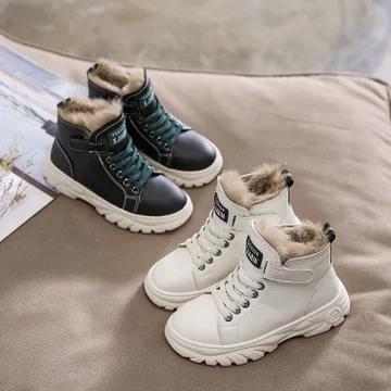 
Children wholesale boutique leather shoes of winer kids boots 