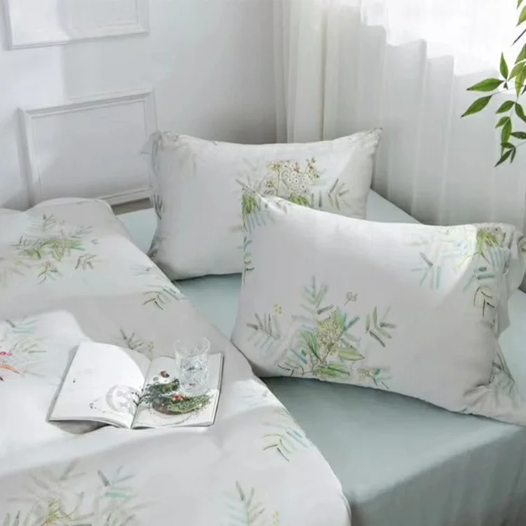 
Custom Printed 100% tencel printed bedding set sheet set 
