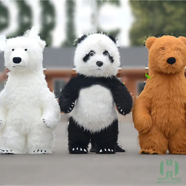 Christmas/Wedding panda brown bear costume inflatable polar bear mascot costume for adults