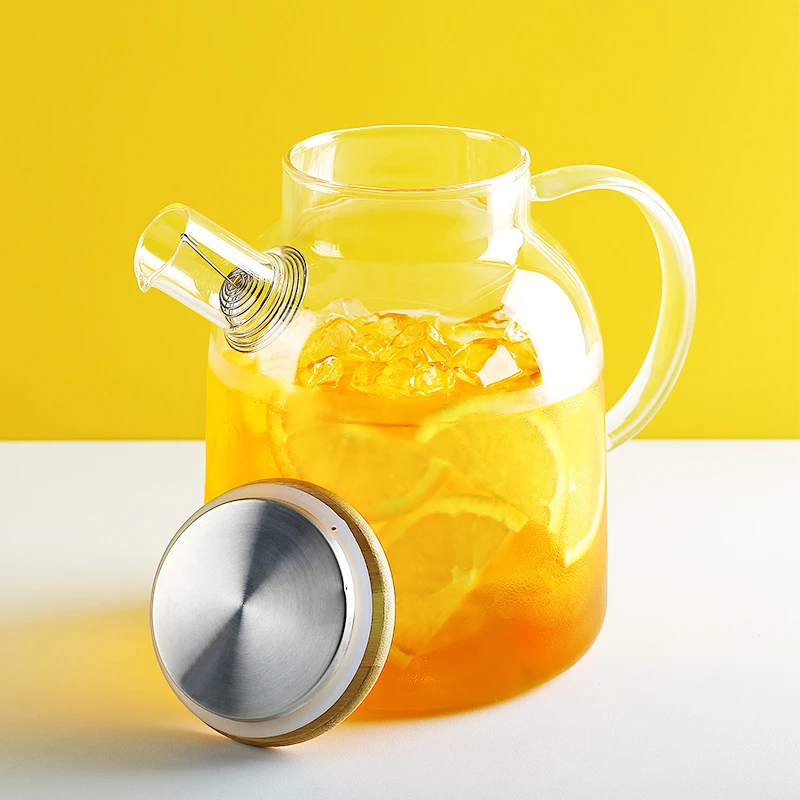 heap Mini Borosilicate Glass Teapot Kettle Tea Cup with Glass Syringe Teapot