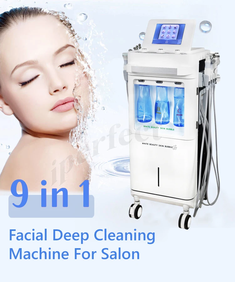 Professional 9 in 1 skin nova mousse bubble crystal microdermabrasion machine diamond