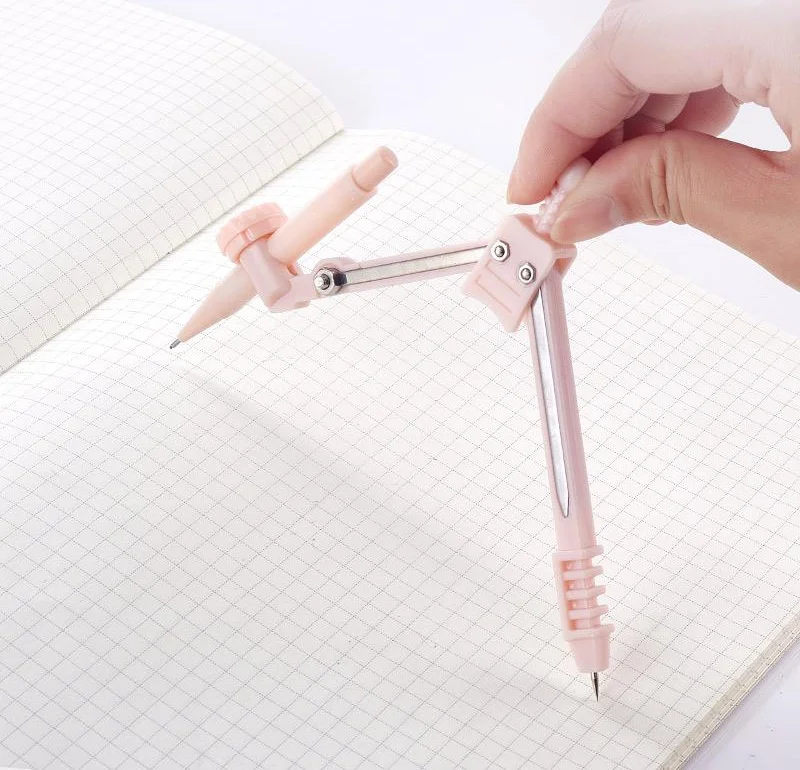 
7 Pieces Cute Compass Ruler Set Drawing Compass Student Drafting School&Office Stationary 