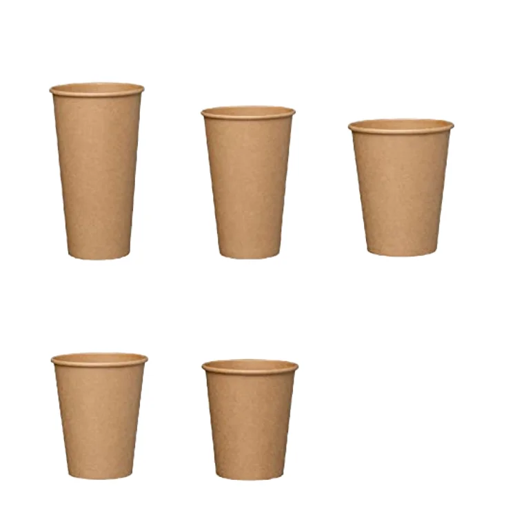 Most Popular Brown White Color Insulated Hot Water Paper Cup Disposable LOGO Custom Stackable Small Coffee Cup
