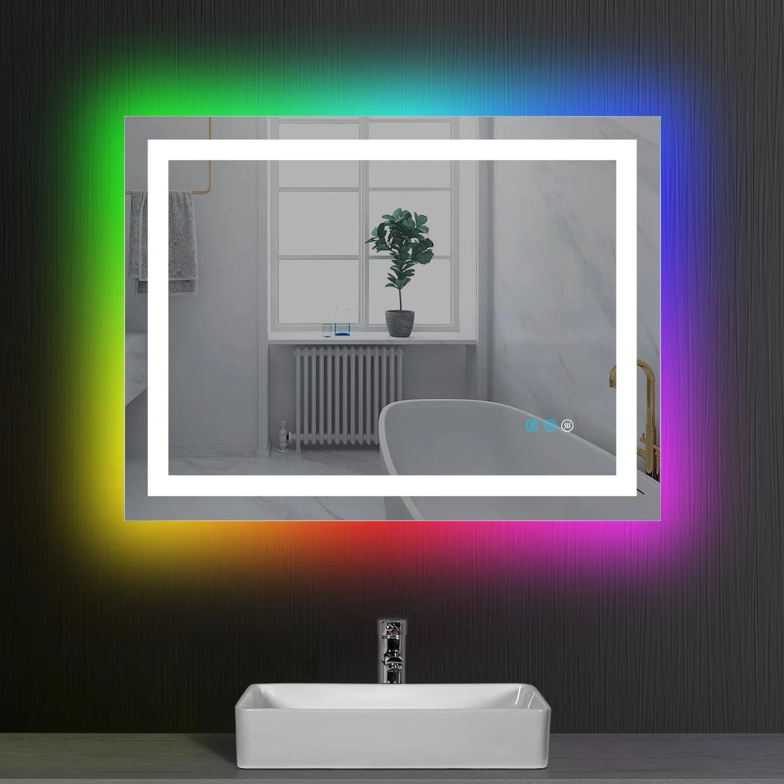 Modern Simple Home Decor Wall Mirror Frameless Led Bathroom Mirror With Lights