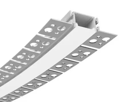Flexible and bendable aluminum LED channel for drywall gypsum LED strip light profile Silicon cover Recessed led profile