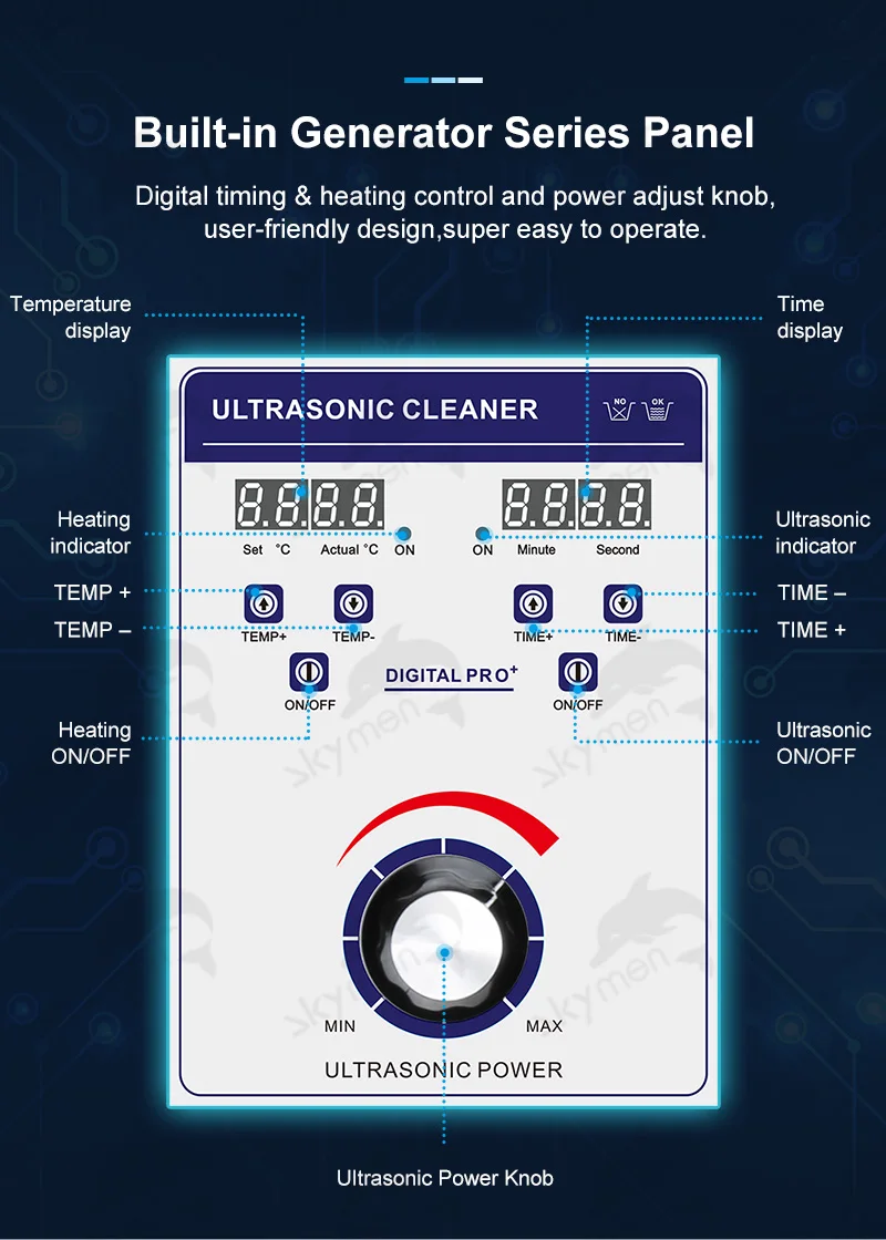 Skymen JP-180ST 900W 53L digital industrial Guangdong ultrasonic cleaner