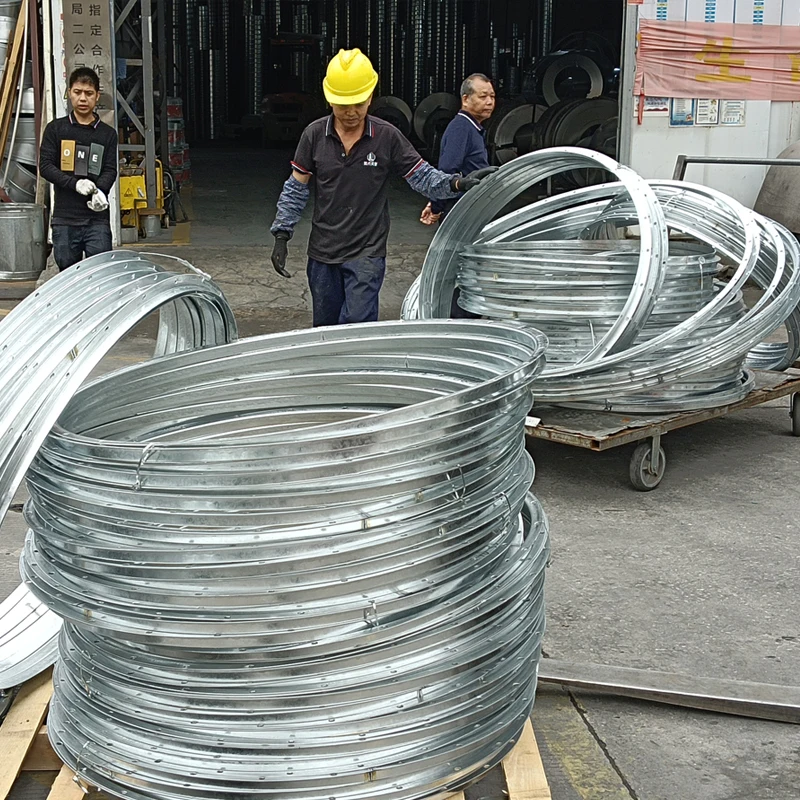 Manufacturers direct sales galvanized round flanged air pipe fittings connector For  in industry