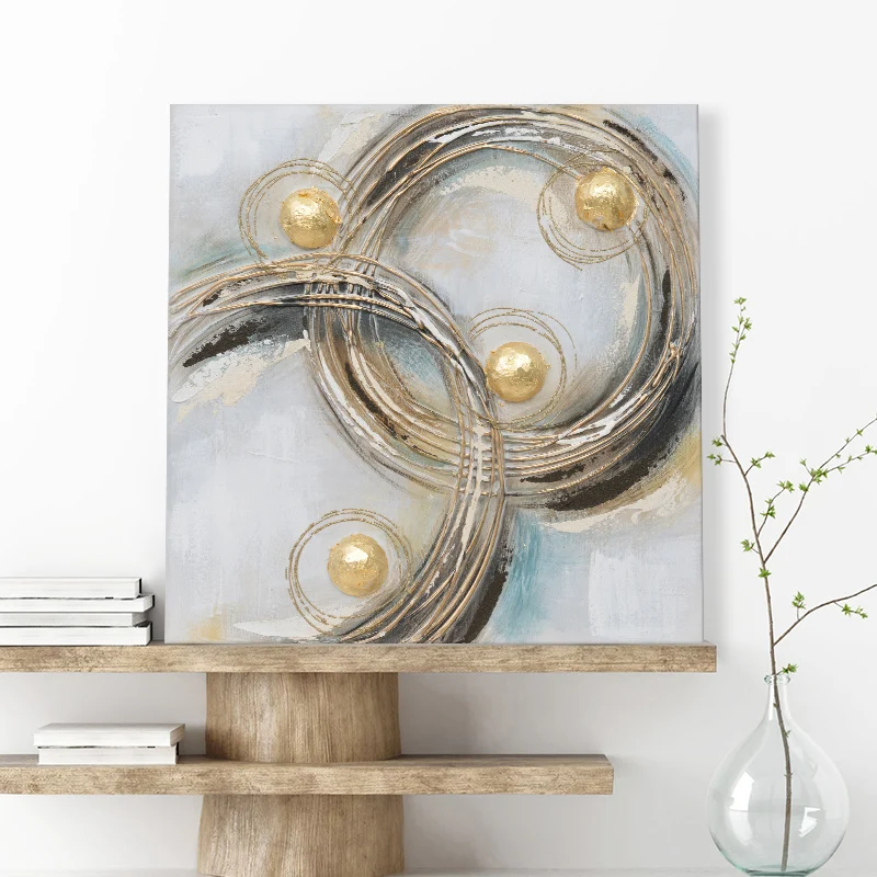 3D Oil Painting  Hand Painted Abstract Canvas Flower Wall Decor