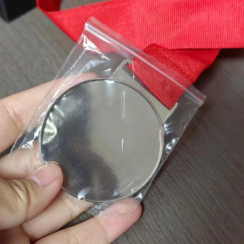 New product 52mm custom blank medals gold silver copper sublimation metal medal blanks with ribbon