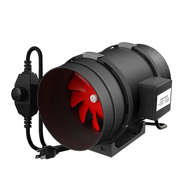 FENGDA ETL CE Certificate 8 inch AC in line duct fan grow  with variable speed controller for exhausting