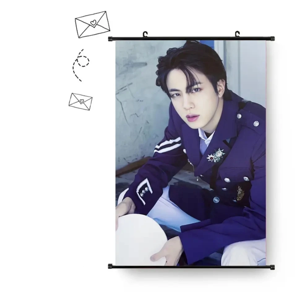 Wholesale KPOP Bangtan Boys Jin Sea of Island  Photo Tapestry Fabric Poster Hanging Pictures