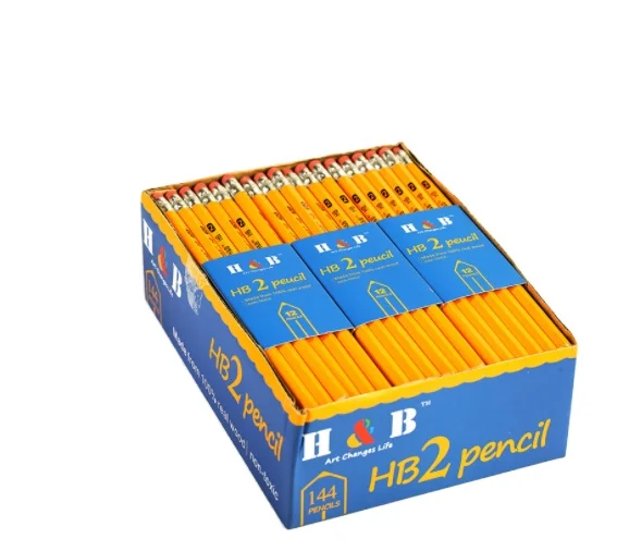 Customized Logo Printing Wooden Hexagon HB Pencils Personalized Standard Pencil