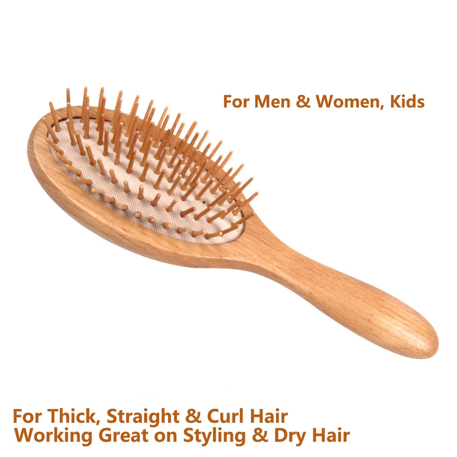 2022 Custom Wood Detangling Round Hair Massage Brushes Wholesale for Women