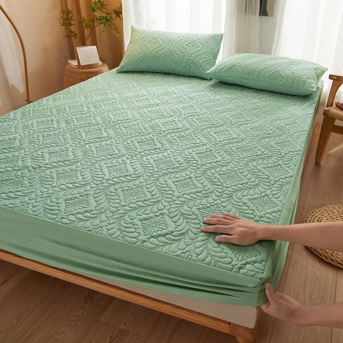 Home hot sale bed sheet skin friendly antibacterial pattern bed hat non-slip waterproof fixed bed cover mattress cover