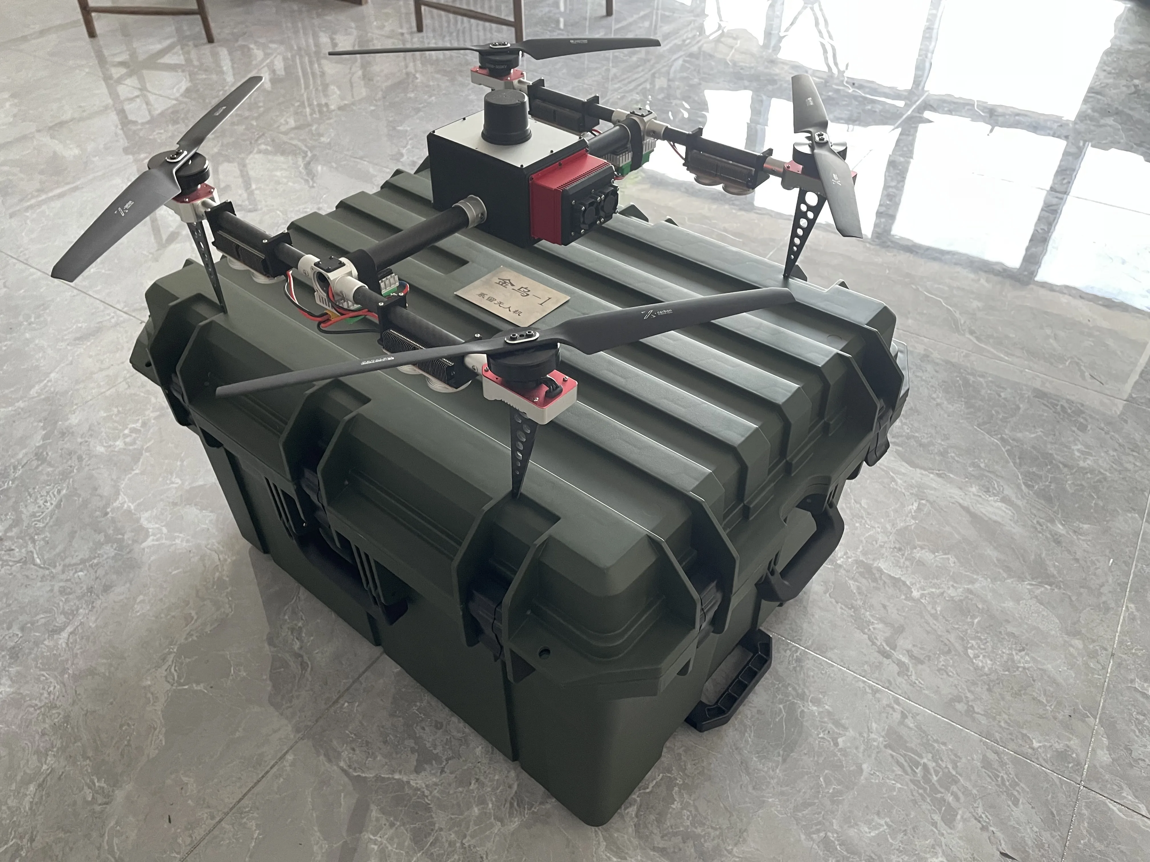 Ground power supply system for tethered drones Adapted to various types of rotor drones