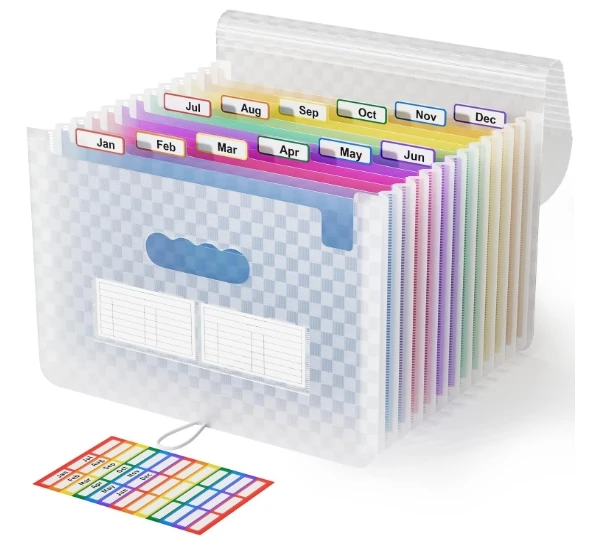 Portable Useful  Office file Organizer Pockets Accordion File Organizer Expanding File Folders