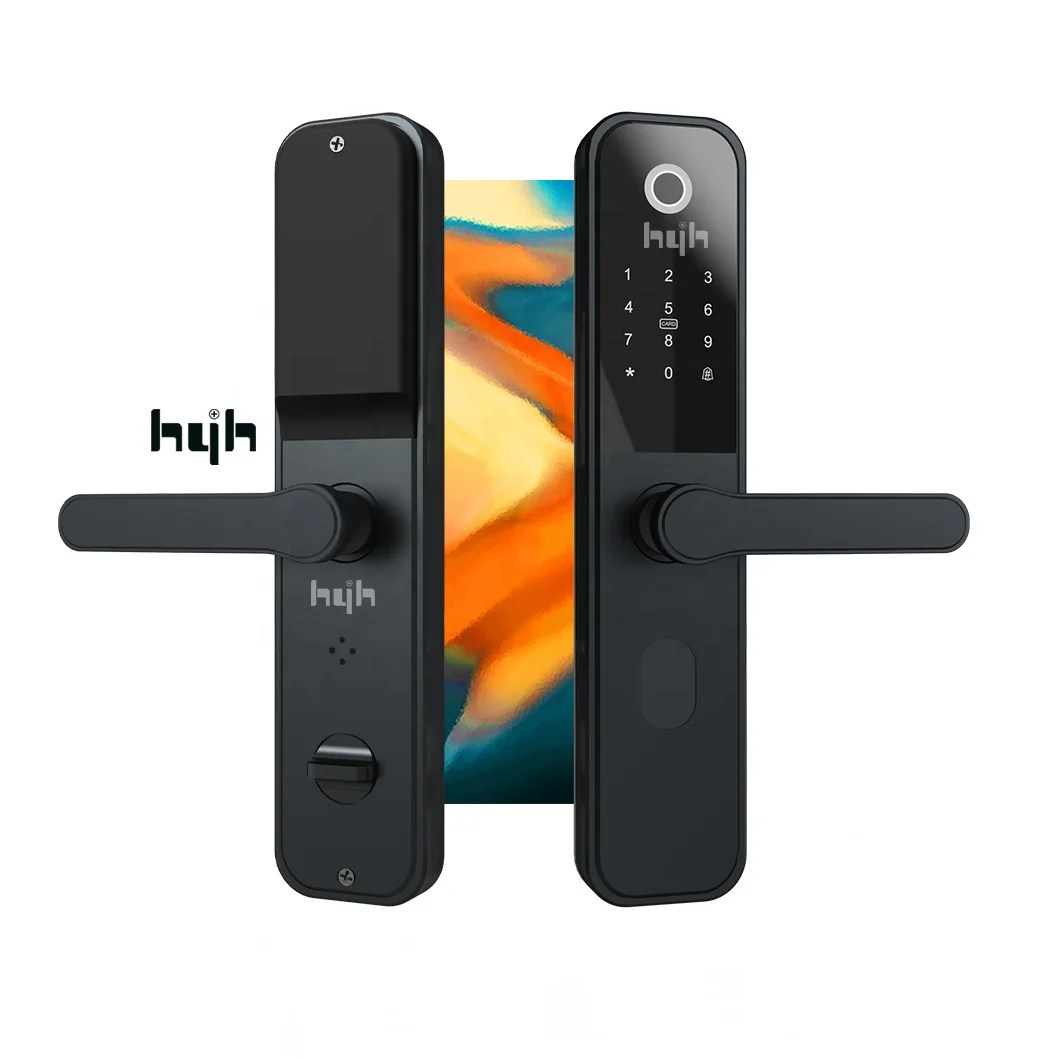 Guangdong-hyh hardware European Fingerprint Passcode Mechanical Key Card Smart Digital Door Lock