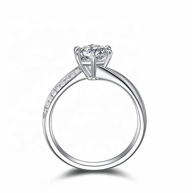2021 new Style 18K gold Engagement ring diamond band real diamond wedding ring